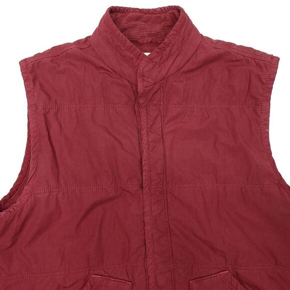 Lucky Brand Puffer Vest Mens Medium Red Polyester Waffle Thermal Lined Outdoors - Picture 2 of 8